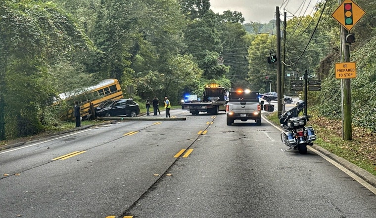 No Injuries Reported in School Bus Collision Prompting Traffic Chaos on Roswell's Highway 9