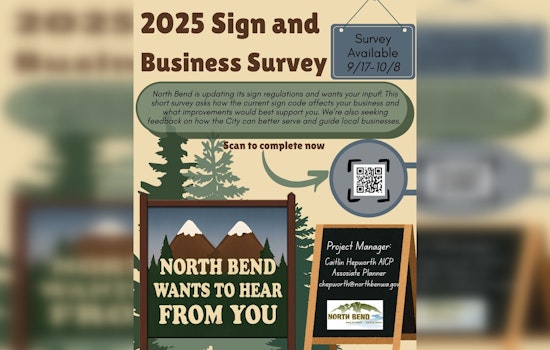 North Bend Seeks Business Owner Insights on Sign Code Revamp and City Services Enhancement