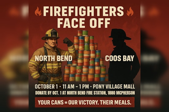 North Bend vs. Coos Bay Fire Departments Ignite Friendly Competition for Charity with Can-Building Challenge