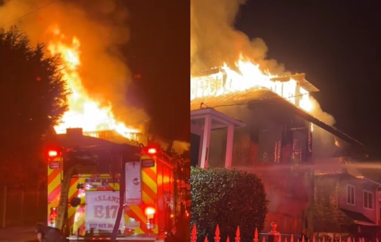 VIDEO: Oakland Firefighters Quell 3rd-Alarm Blaze, Protecting Neighborhood Homes on 34th Avenue