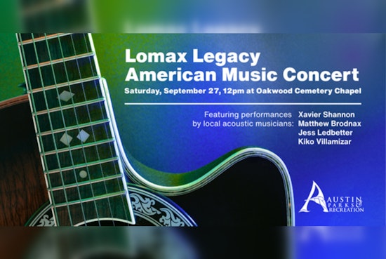 Oakwood Cemetery to Host First Lomax Legacy American Music Concert on September 27