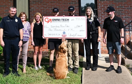 Omni-Tech Manufacturing Donates $1,000 to Dyersburg Police's "Shop with a Cop" Christmas Initiative