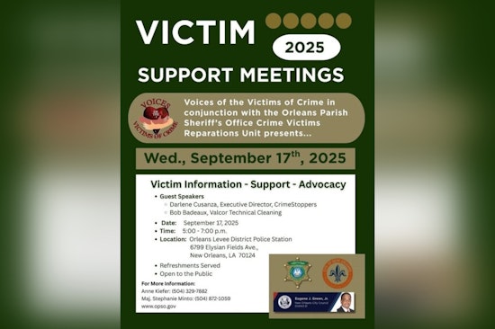Orleans Parish Sheriff’s Office Invites Community to Victim Support Meetings in New Orleans