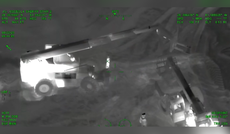 Osceola County Helicopter Aids in Arrest of Teens Accused of Joyriding in Construction Site