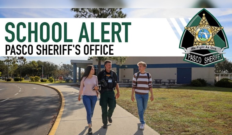 Pasco Sheriff's Office Arrests River Ridge Middle School Student for Making Written Threats to Kill