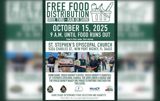 Pasco Sheriff's Office Joins Forces with Local Charities for Free Food Distribution Event at St. Stephen's Episcopal Church