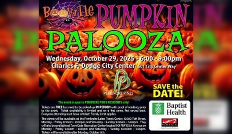 Pembroke Pines Gears Up for the Annual 'Booville Pumpkin Palooza' Halloween Bash at Charles F. Dodge City Center