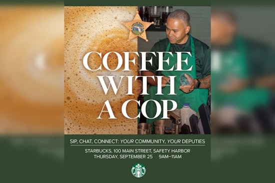 Pinellas County Sheriff's Office Hosts "Coffee with a Cop" at Safety Harbor Starbucks for Community Engagement