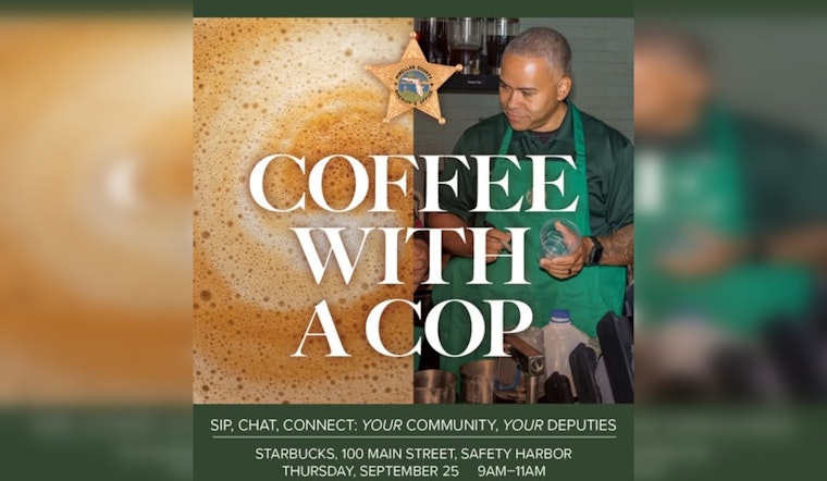 Pinellas County Sheriff's Office Hosts "Coffee with a Cop" at Safety Harbor Starbucks for Community Engagement