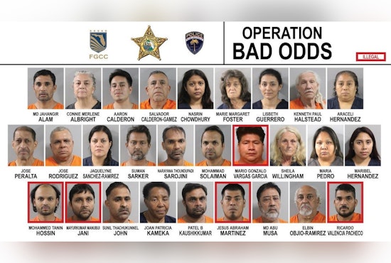 Polk County's "Operation Bad Odds" Nets 28 Arrests, 48 Illegal Gambling Machines Seized