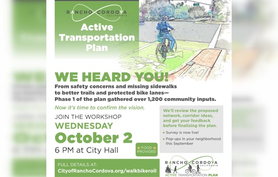 Rancho Cordova Launches Phase 2 of Active Transportation Plan, Invites Community Input for a More Connected City