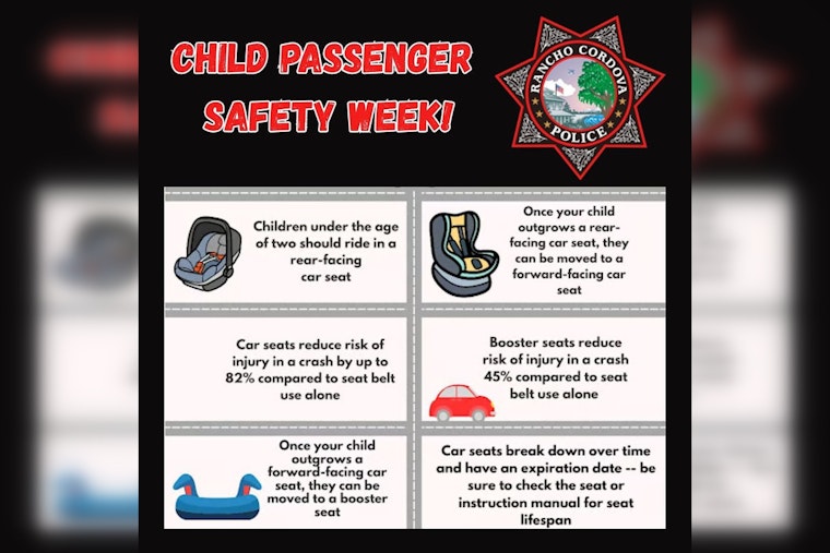 Rancho Cordova Police Focuses on Child Car Seat Safety During National Campaign