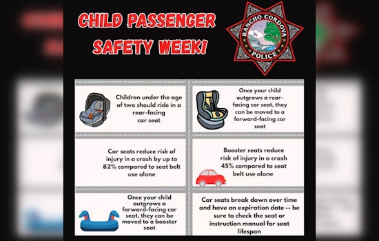 Rancho Cordova Police Focuses on Child Car Seat Safety During National Campaign