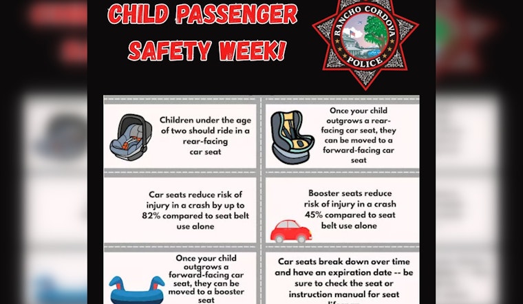 Rancho Cordova Police Focuses on Child Car Seat Safety During National Campaign