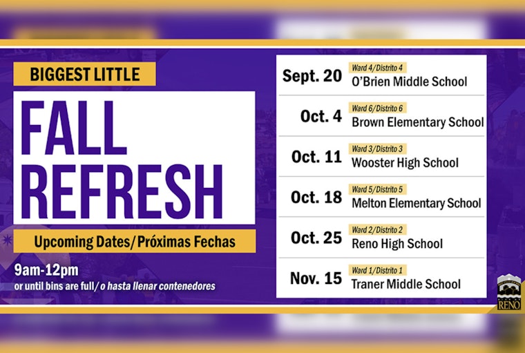 Reno Launches "Biggest Little Fall Refresh" Cleanup Events to Beautify City Neighborhoods