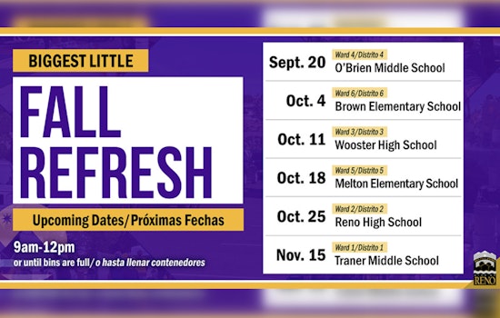 Reno Launches "Biggest Little Fall Refresh" Cleanup Events to Beautify City Neighborhoods