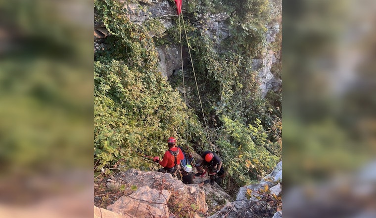 Retired Firefighter Rescued from Paragliding Mishap on Lewis Chapel Mtn by Dunlap Fire Department