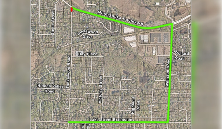 Road Closure on Tonkawood Road in Minnetonka Starting Thursday Due to Gas Main Work
