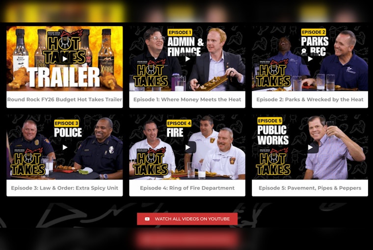 Round Rock Officials Turn Up the Heat with 'Budget Hot Takes' Video Series for Enhanced Transparency