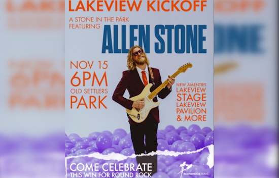 Round Rock's New Lakeview Pavilion & Stage Set for Stellar Debut with Allen Stone Concert and Fireworks Display