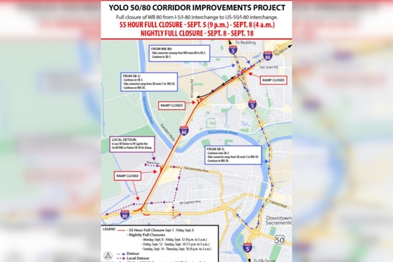 Sacramento Braces for Weekend Gridlock as I-80 Westbound Closes for Major Pavement Project