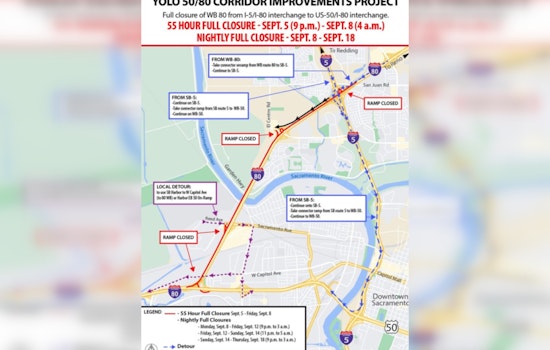 Sacramento Braces for Weekend Gridlock as I-80 Westbound Closes for Major Pavement Project
