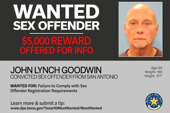San Antonio Man, John Lynch Goodwin, Added to Texas' Top 10 Most Wanted Sex Offenders List