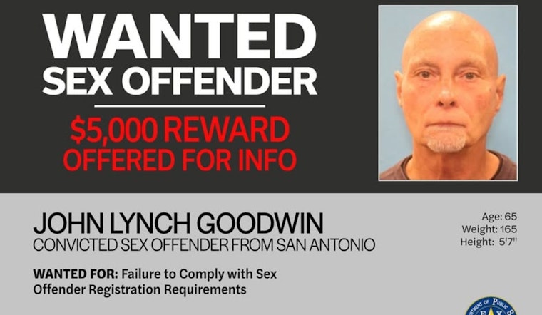 San Antonio Man, John Lynch Goodwin, Added to Texas' Top 10 Most Wanted Sex Offenders List