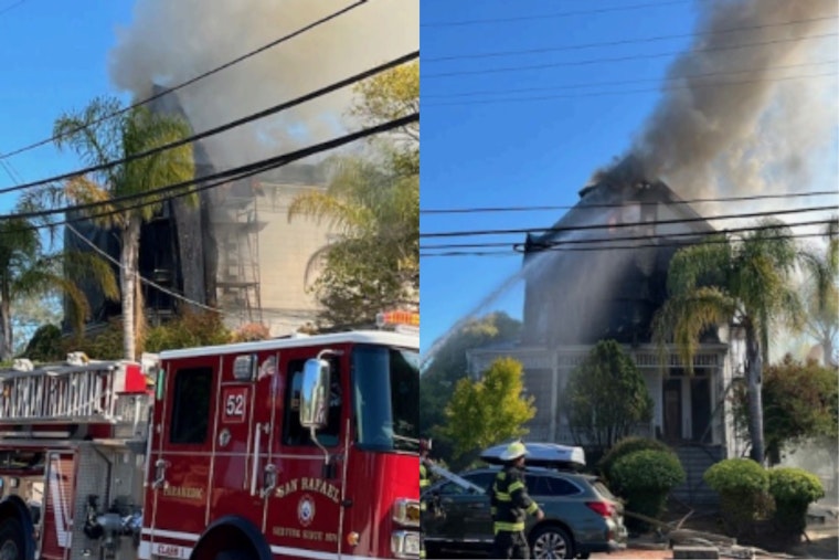 San Rafael Firefighters Contain Blaze at Historic Fifth Avenue Building, No Injuries Reported