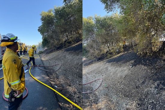 Santa Clara County Firefighters Quickly Subdue Brush Fire by I-280 in Los Altos Hills