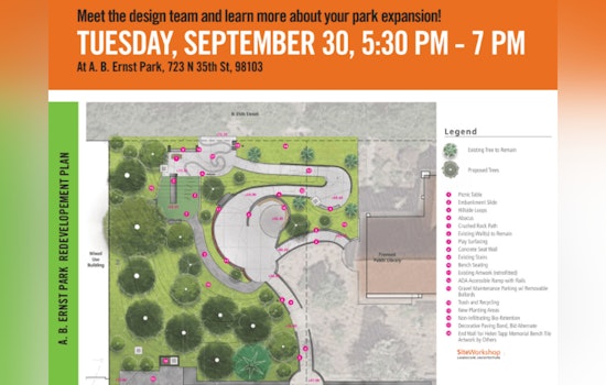 Seattle Parks and Recreation Announces A.B. Ernst Park Expansion, Invites Community to Open House Event