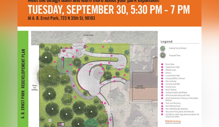 Seattle Parks and Recreation Announces A.B. Ernst Park Expansion, Invites Community to Open House Event