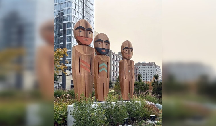Seattle's Waterfront Park Celebrates Coast Salish Heritage with New Cedar Sculptures by Puyallup Tribal Artist
