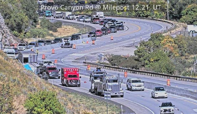 Semi Truck Carrying Sheep Overturns in Provo Canyon Causing Fatalities and Traffic Delays