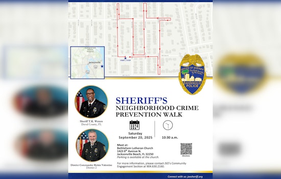 Sheriff T.K. Waters to Engage with Jacksonville Beach Community in Personalized Neighborhood Walk