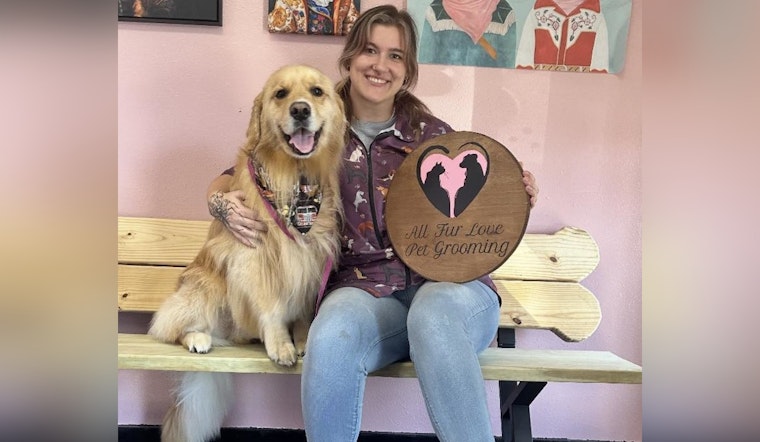 Slidell's Four-Legged Firefighter, Chief Mooney, Receives Generous Grooming Donation from All Fur Love Pet Grooming