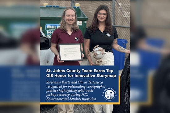 St. Johns County GIS Team Wins Storymap Contest for Solid Waste Pickup Recovery Map at Daytona Beach Workshop