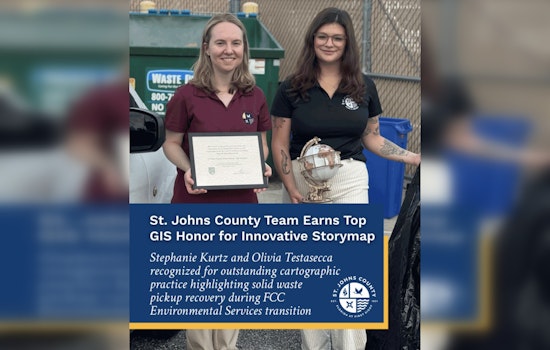 St. Johns County GIS Team Wins Storymap Contest for Solid Waste Pickup Recovery Map at Daytona Beach Workshop