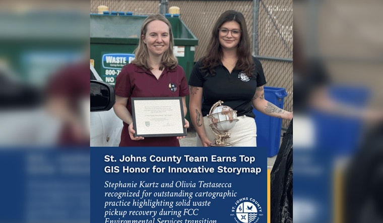St. Johns County GIS Team Wins Storymap Contest for Solid Waste Pickup Recovery Map at Daytona Beach Workshop
