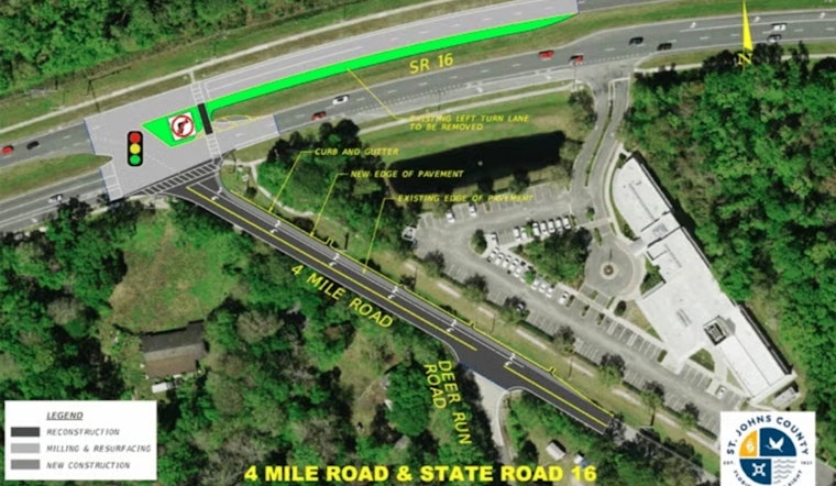 St. Johns County Invites Public Input on Four Mile Road and SR 16 Intersection Improvements