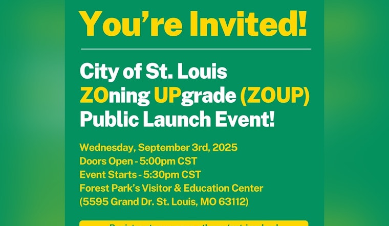 St. Louis Announces Comprehensive Zoning Code Overhaul, Invites Public to Launch Party at Forest Park