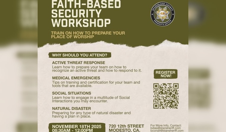 Stanislaus County Sheriff’s Office Hosts Faith-Based Security Workshop in Modesto to Enhance Congregational Safety