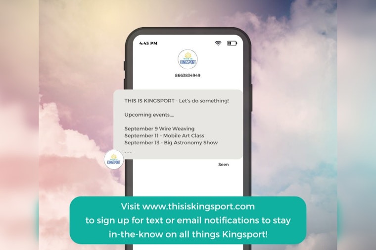 Stay Updated on Kingsport's Lively Weekend Events with New Text Alert Service from 'This is Kingsport' Website