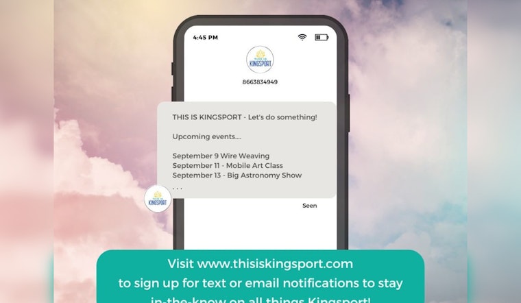 Stay Updated on Kingsport's Lively Weekend Events with New Text Alert Service from 'This is Kingsport' Website