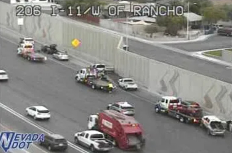 Ten-Vehicle Crash Snarls Las Vegas Monday Morning Commute