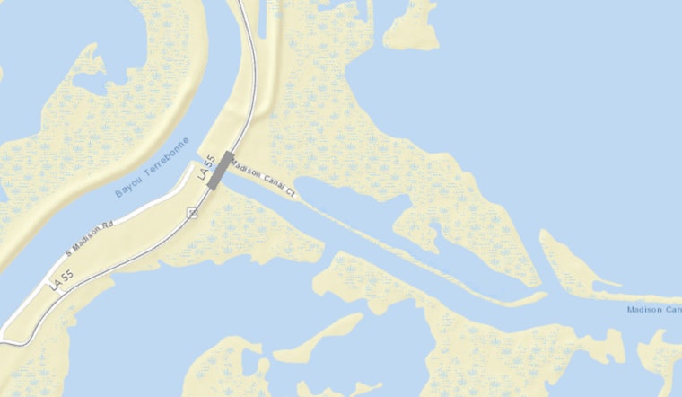 Terrebonne Parish Imposes 5-Ton Weight Restriction on Madison Canal Bridge Due to Roadwork