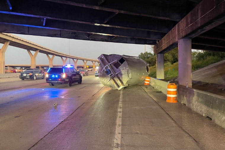 Third 18-Wheeler Crash Under Houston Avenue Bridge Disrupts Katy Freeway This Week