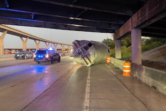 Third 18-Wheeler Crash Under Houston Avenue Bridge Disrupts Katy Freeway This Week