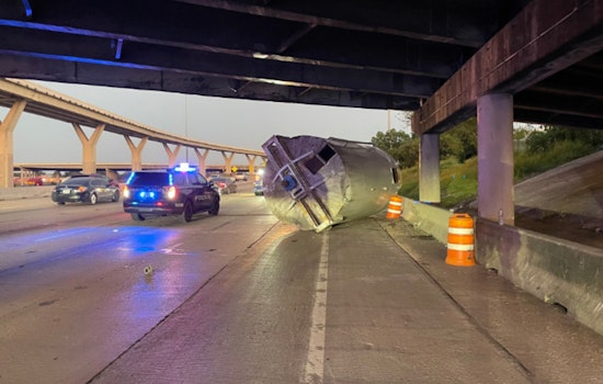 Third 18-Wheeler Crash Under Houston Avenue Bridge Disrupts Katy Freeway This Week
