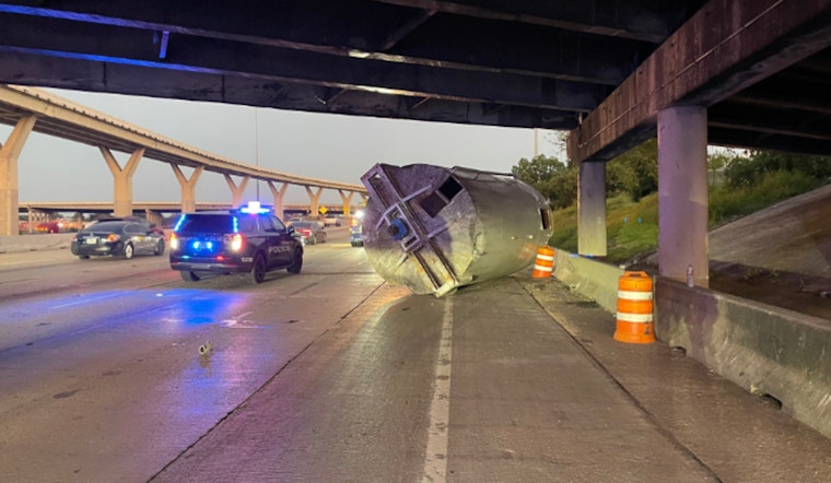 Third 18-Wheeler Crash Under Houston Avenue Bridge Disrupts Katy Freeway This Week